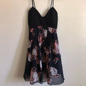 Black floral dress